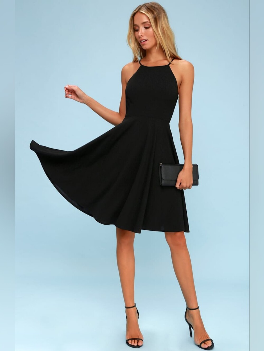 Lulu's Irresistible Charm Black Midi Dress
